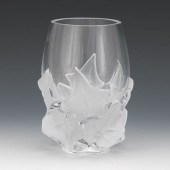 LALIQUE HEDERA VASE 7" x 5" Fr