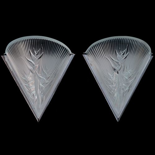 LALIQUE "HELICONIA" CRYSTAL WALL