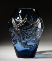 LALIQUE HIRONDELLES GRAND BLUE