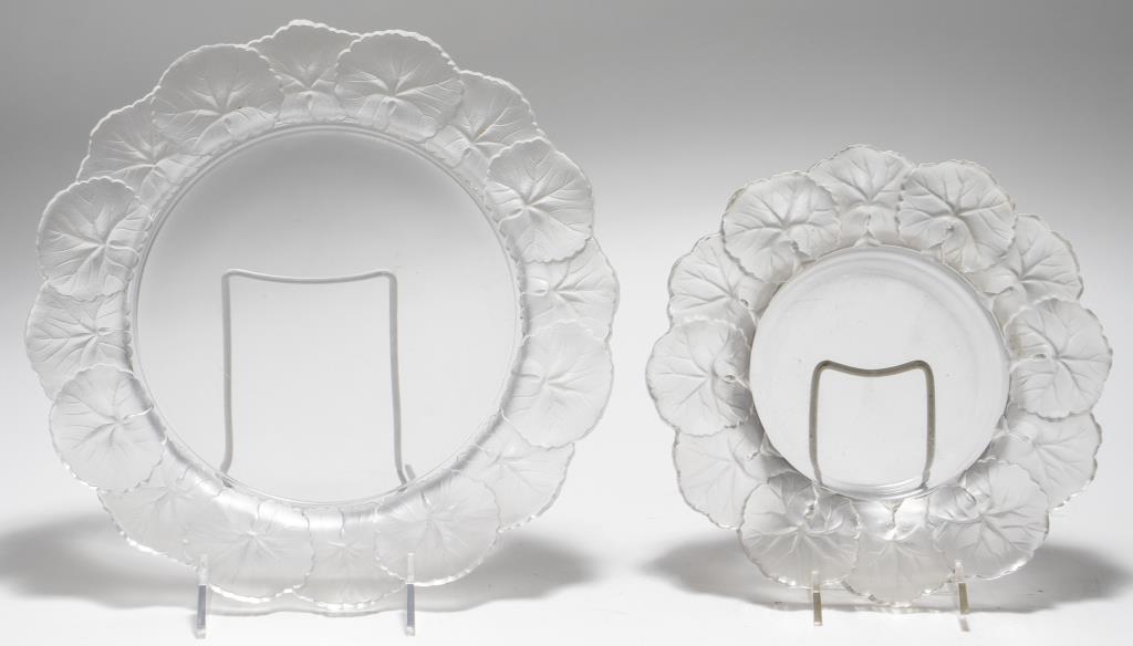 LALIQUE HONFLEUR GLASS BOWL AND