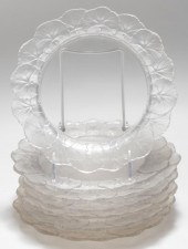 LALIQUE HONFLEUR GLASS LUNCHEO