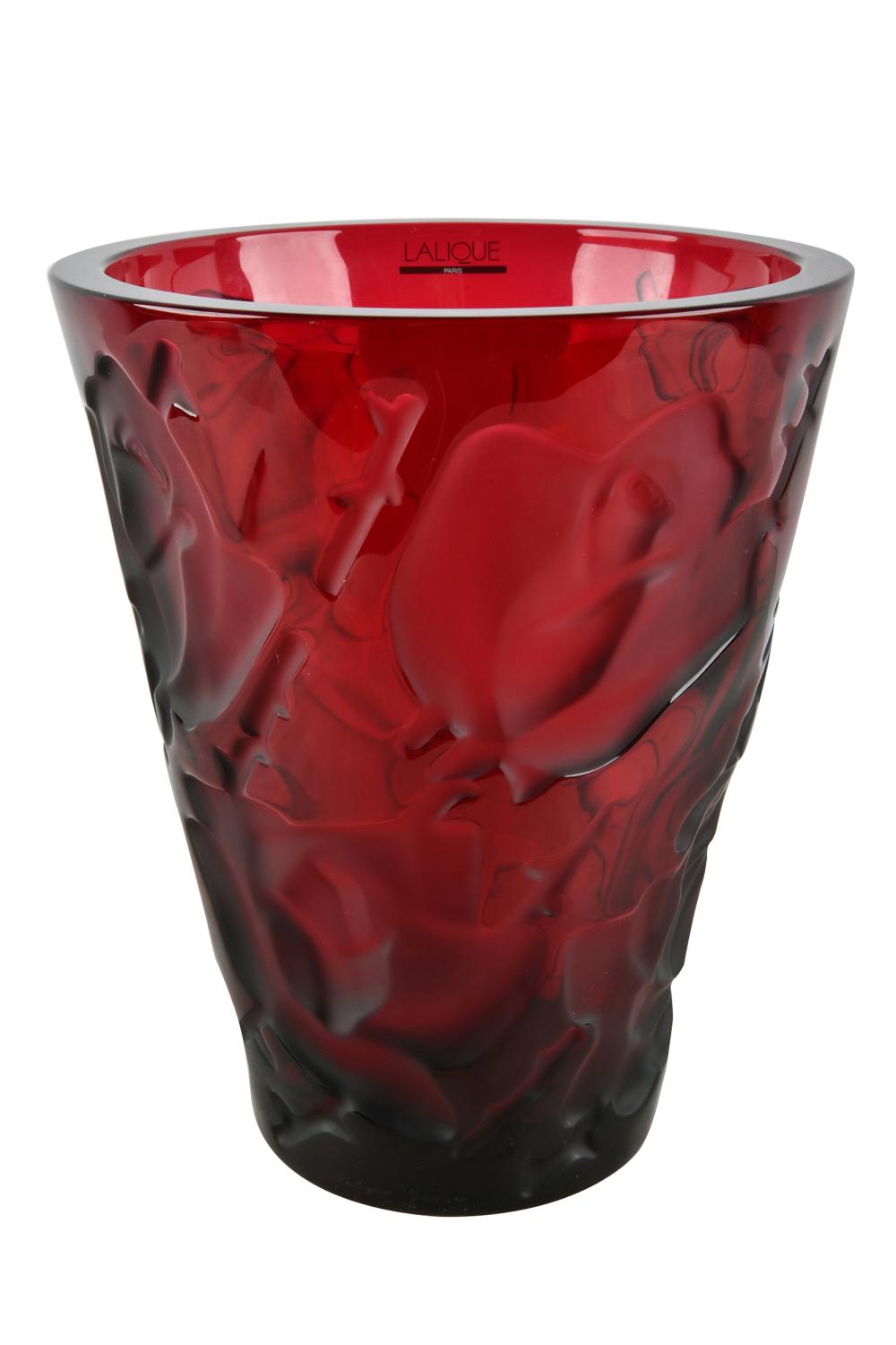 LALIQUE "ISPAHAN" RED GLASS
