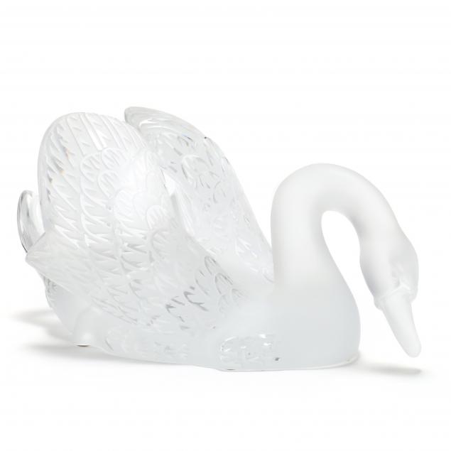 LALIQUE, LARGE CRYSTAL SWAN France,