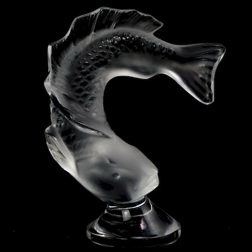 LALIQUE "LEAPING FISH" CRYSTAL