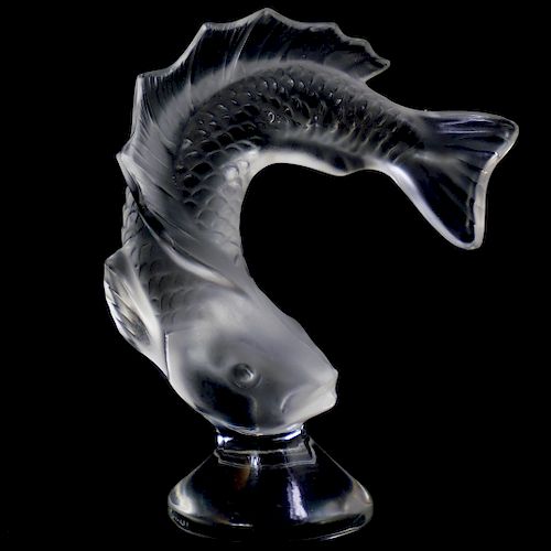 LALIQUE "LEAPING FISH" CRYSTAL
