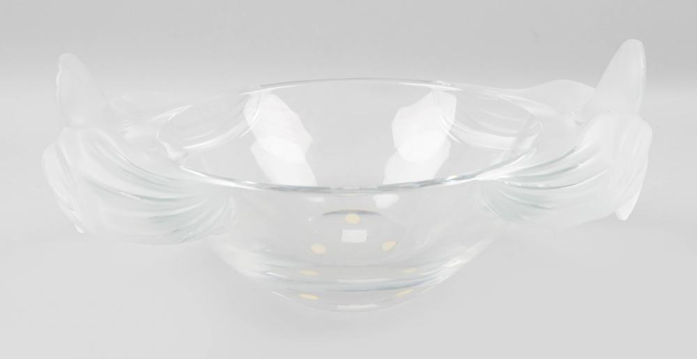 LALIQUE 'LORIOL' BOWL 5 1/4 X 12
