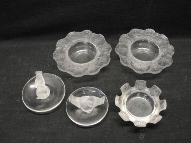 LALIQUE. Lot of 5 Assorted