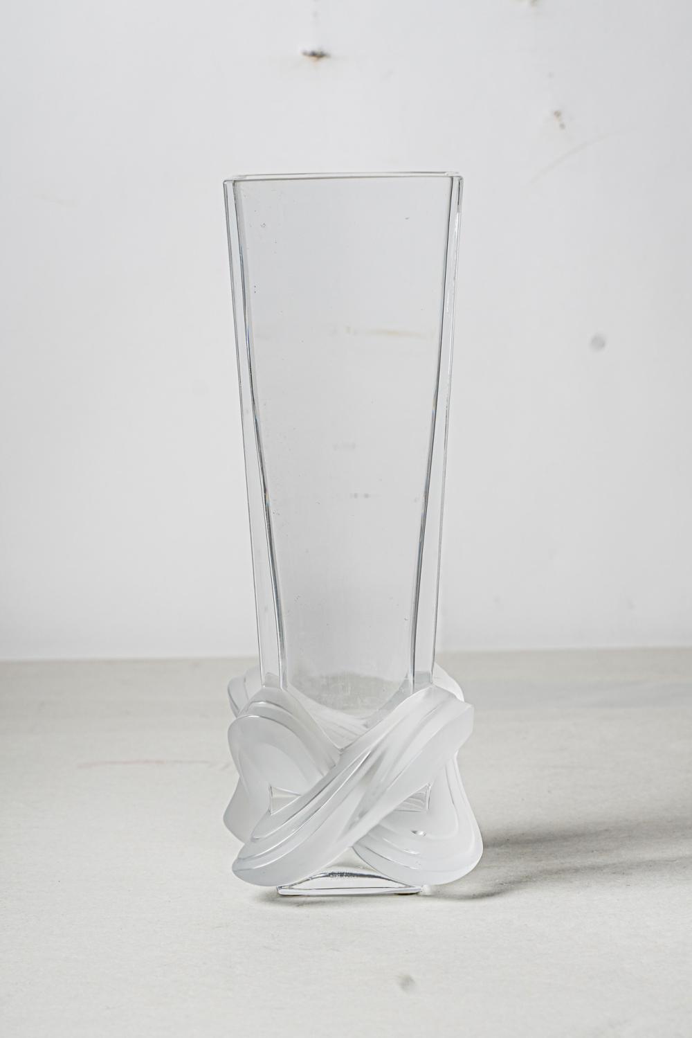 LALIQUE "LUCCA" GLASS VASEafter