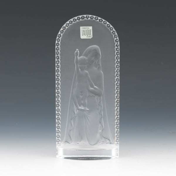 LALIQUE MADONNA AND CHILD CRYSTAL