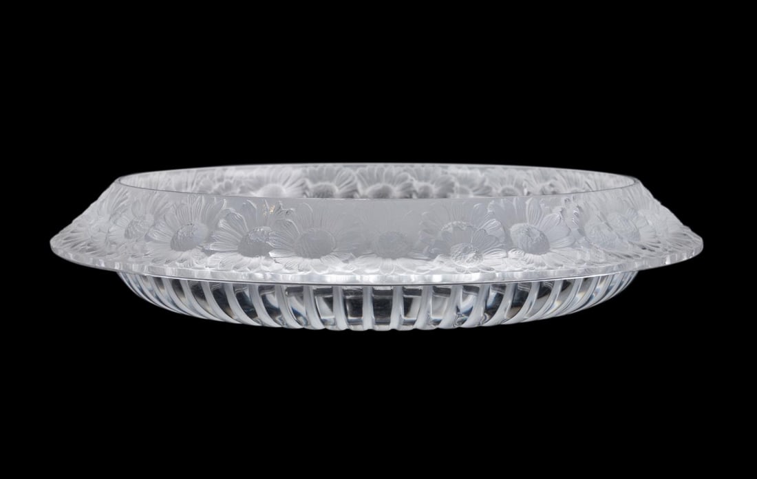 LALIQUE 'MARGUERITES' LOW CRYSTAL
