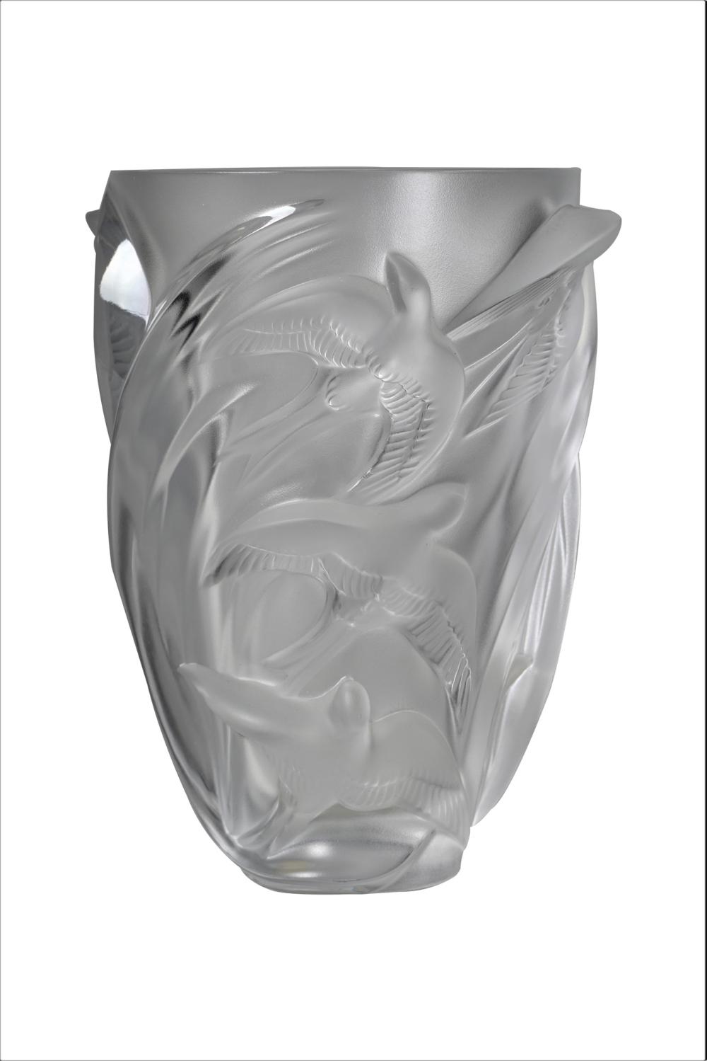LALIQUE "MARTINETS" MOLDED GLASS