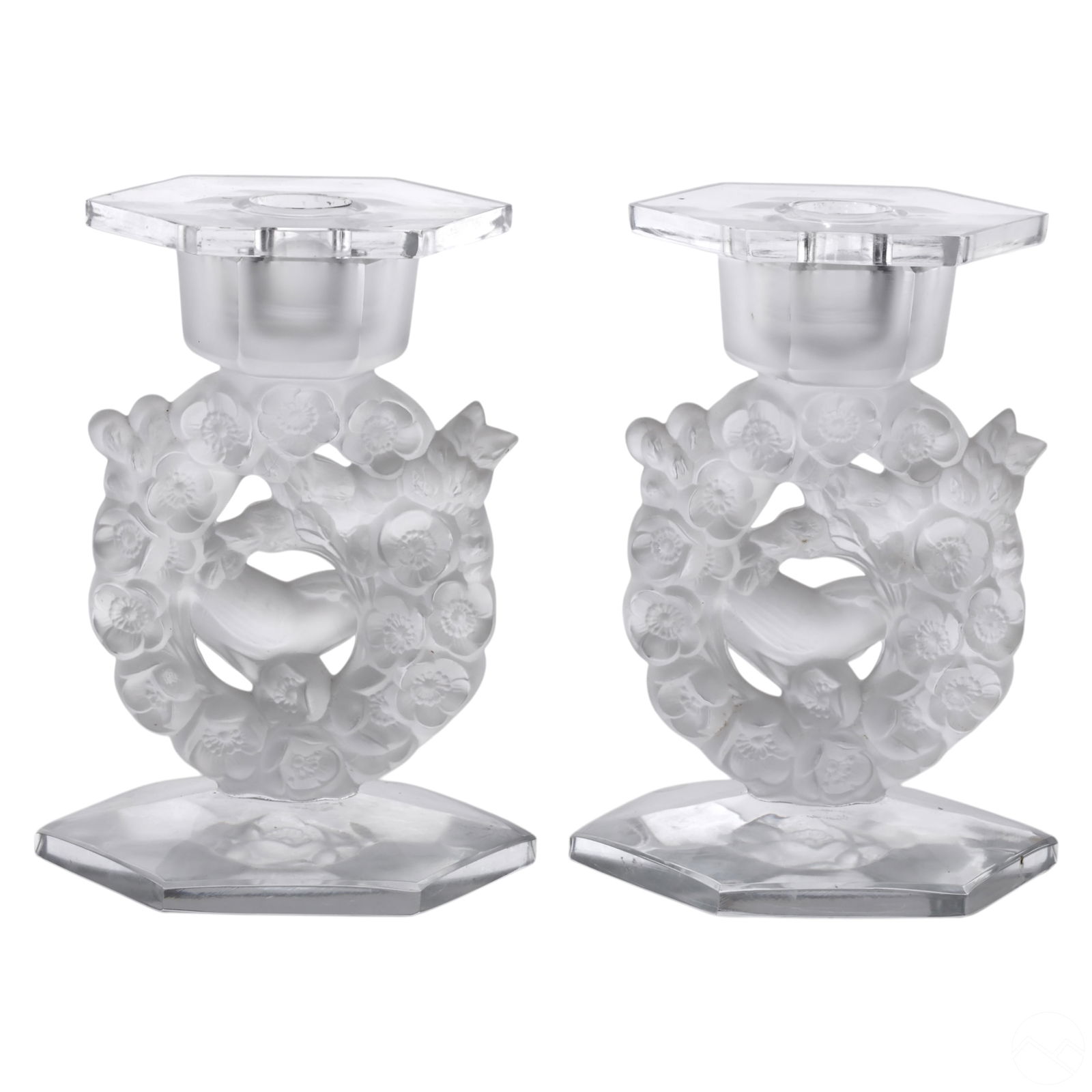 LALIQUE MESANGES LOVE BIRD GLASS