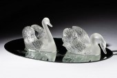 LALIQUE MIROIR CYGNES GLASS SW