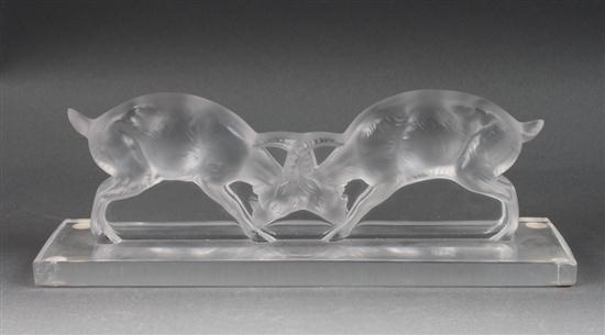 Lalique molded and partially