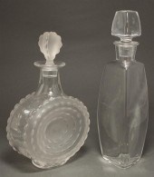 Lalique molded and partially f