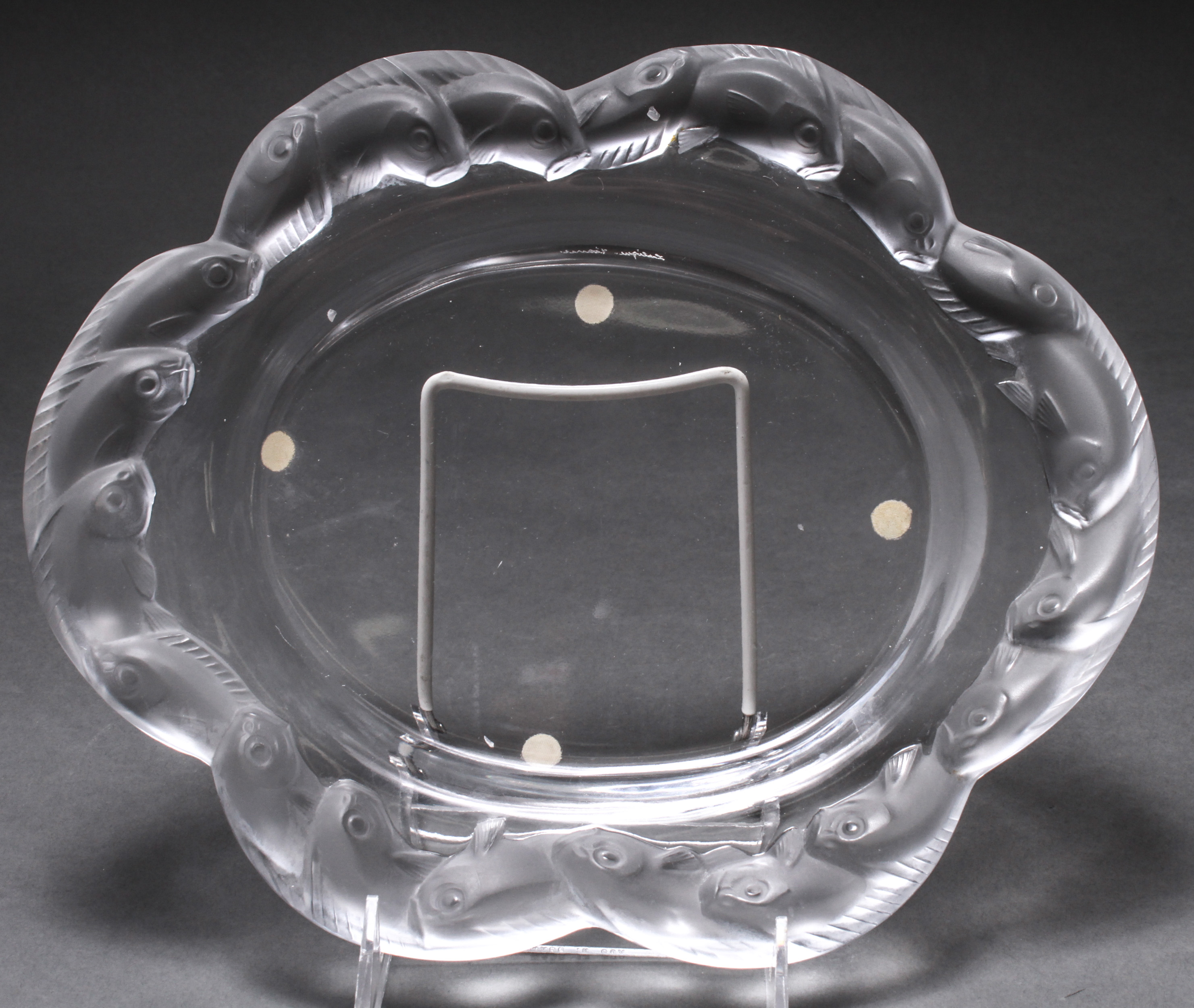 LALIQUE MOLDED & FROSTED DISH
