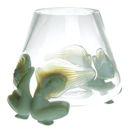 Lalique Molded Glass Antinea Footed