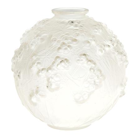 Lalique Molded Glass Druide Vase