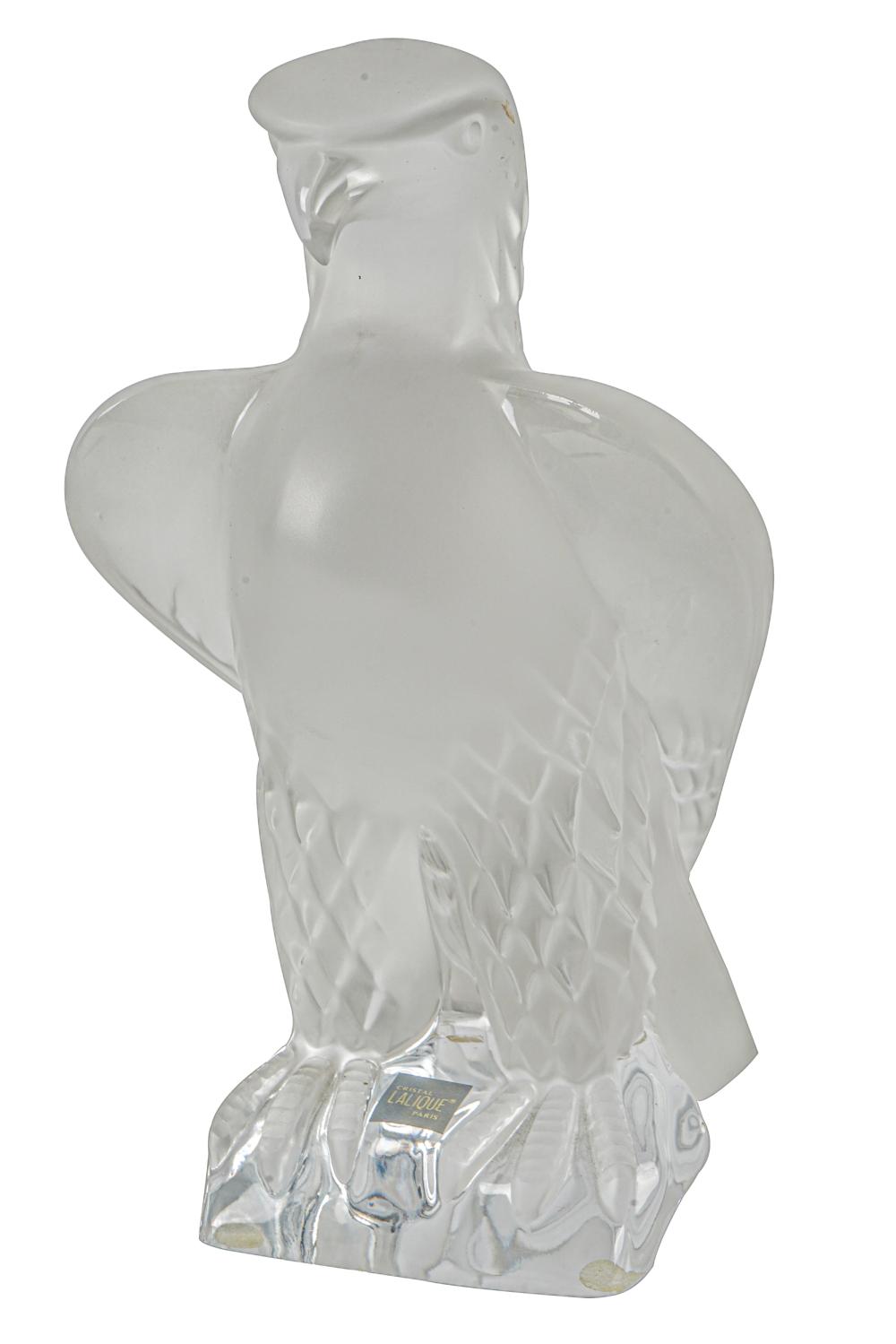 LALIQUE MOLDED GLASS EAGLEsigned