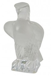 LALIQUE MOLDED GLASS EAGLEsign