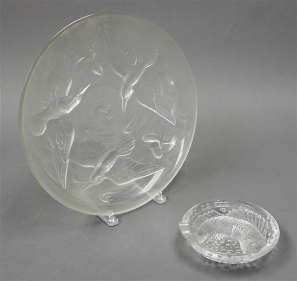 LALIQUE MOLDED GLASS SMALL BOWL AND
