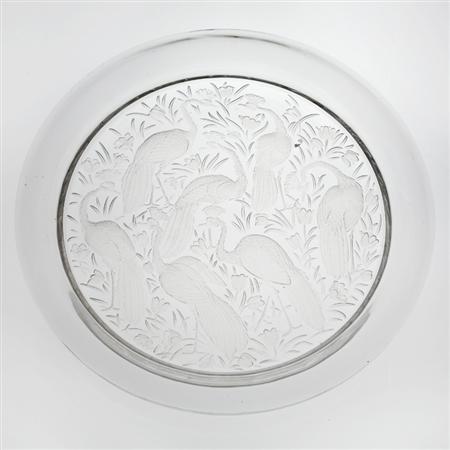 Lalique Molded Glass Tray 	 