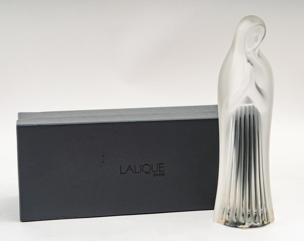 LALIQUE MOLDED GLASS VIRGIN MARY