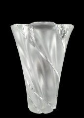 LALIQUE NARCISSE VASE, SIGNED