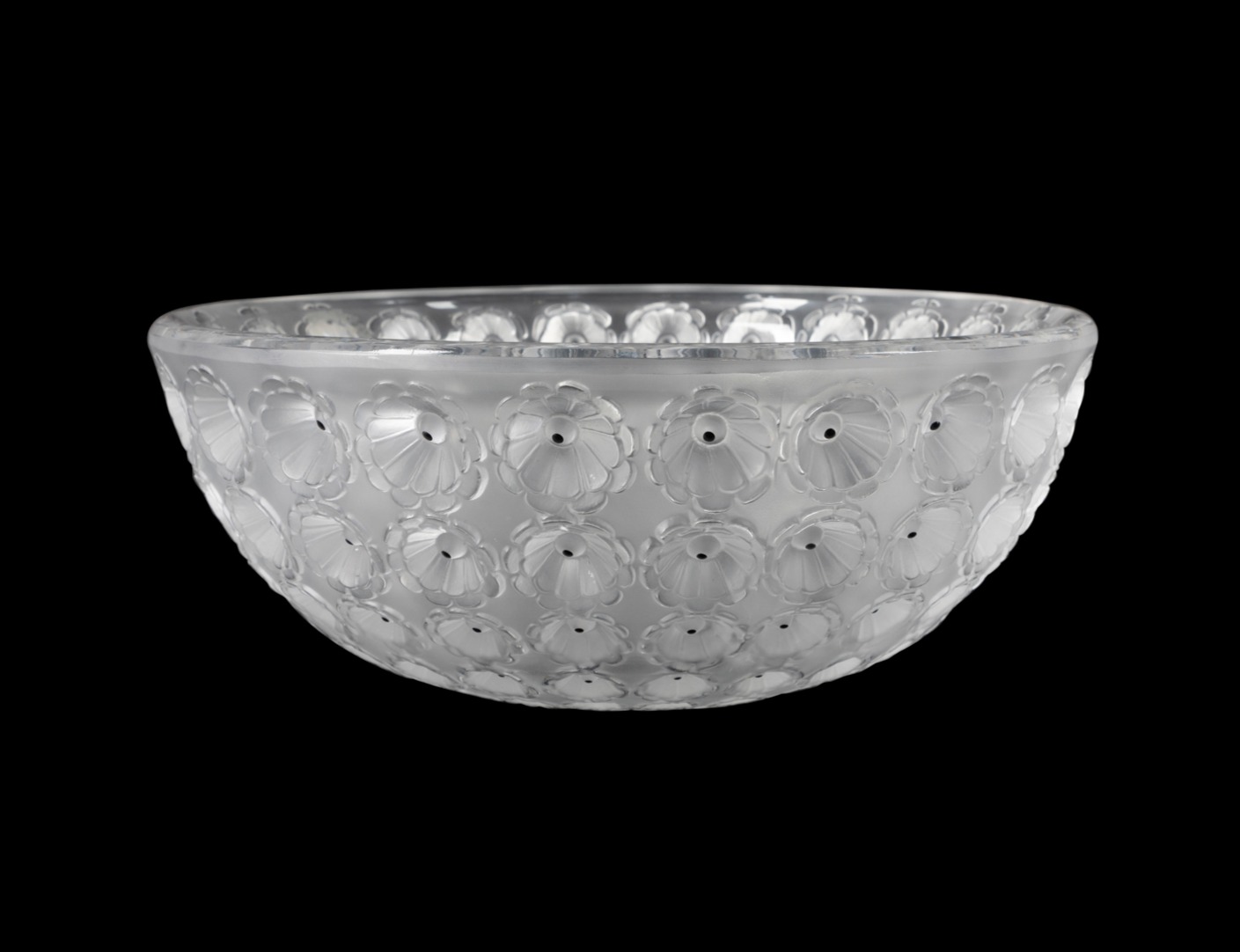 LALIQUE 'NEMOURS' CRYSTAL BOWL,