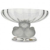 LALIQUE NOGENT CRYSTAL PEDESTA