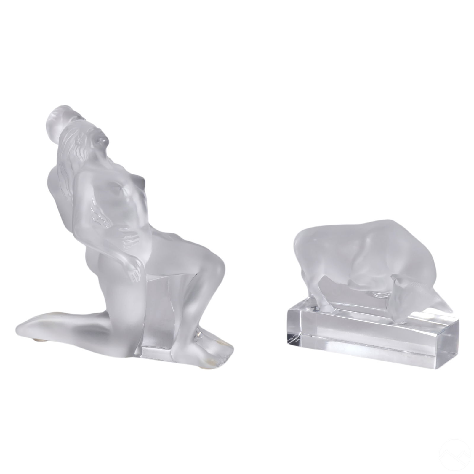 LALIQUE NUDE COUPLE & BULL