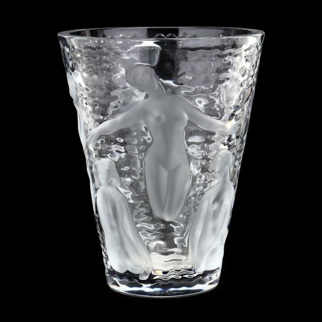 LALIQUE, ODINES CRYSTAL VASE