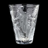 LALIQUE, ODINES CRYSTAL VASE F