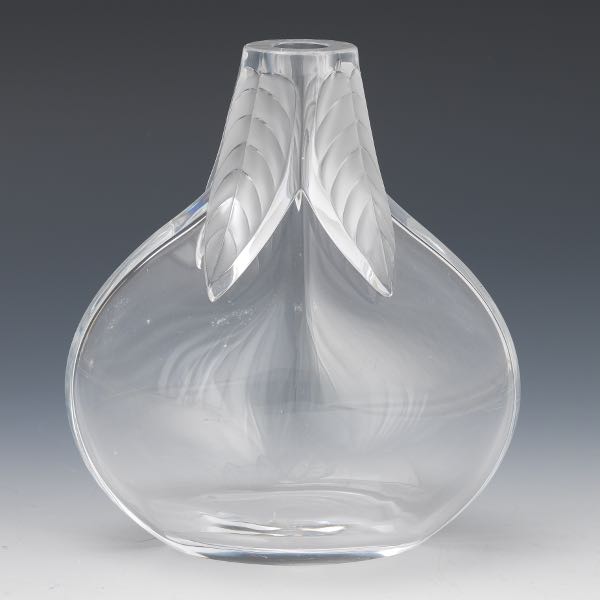 LALIQUE "OSUMI" CRYSTAL VASE 6 ¾" x