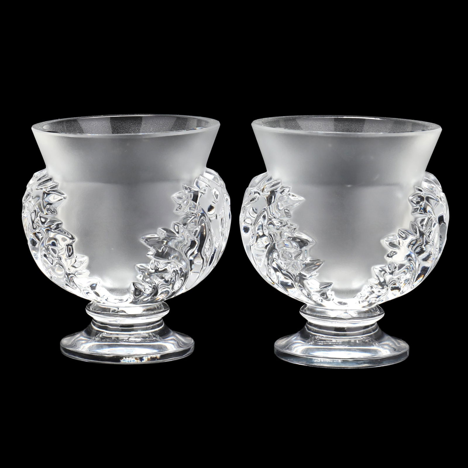 LALIQUE, PAIR OF  SAINT CLOUD 