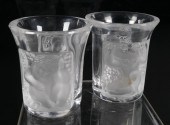 LALIQUE PAIR OF SHOT GLASSESFi