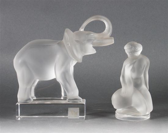 Lalique partial frosted glass