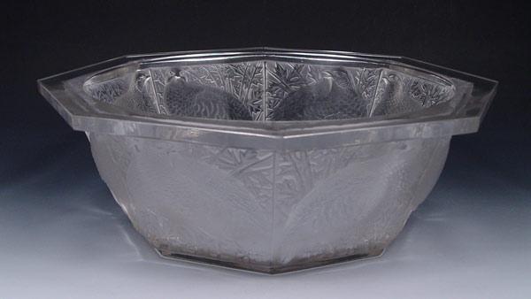 LALIQUE PARTRIDGE OCTAGONAL