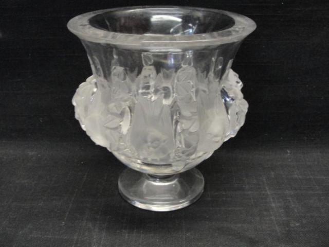 LALIQUE. Pedestal Bowl with Bird