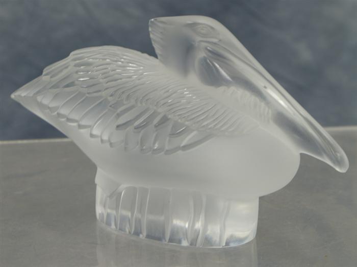 Lalique  Pelican, 3 1/2" tall 