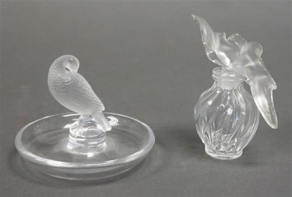 LALIQUE PERFUME BOTTLE AND RING