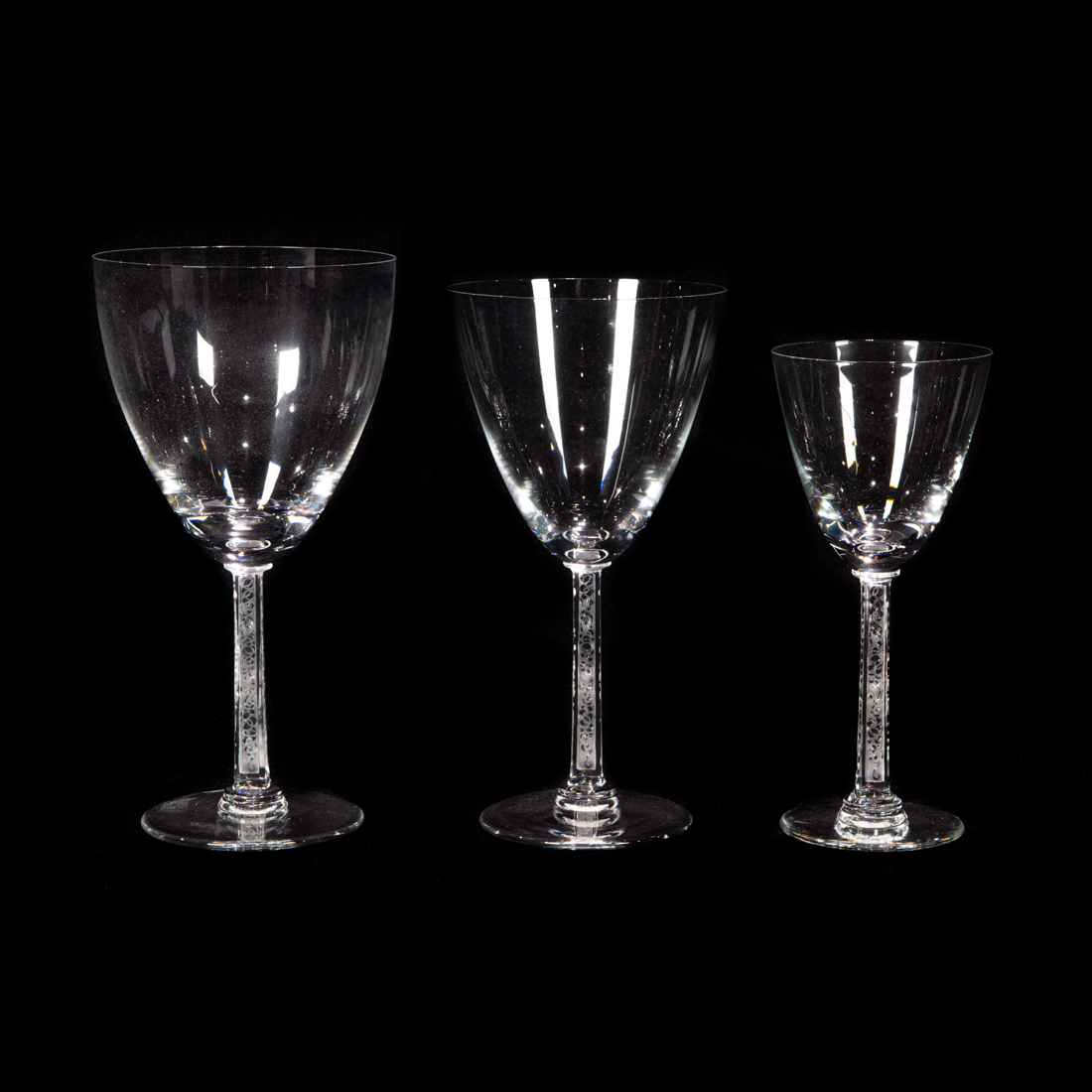 LALIQUE, PHALSBOURG STEMWARE, SET