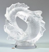 LALIQUE PISCES SCULPTURE, DEUX
