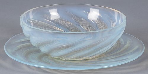 LALIQUE POISSONS BOWL AND