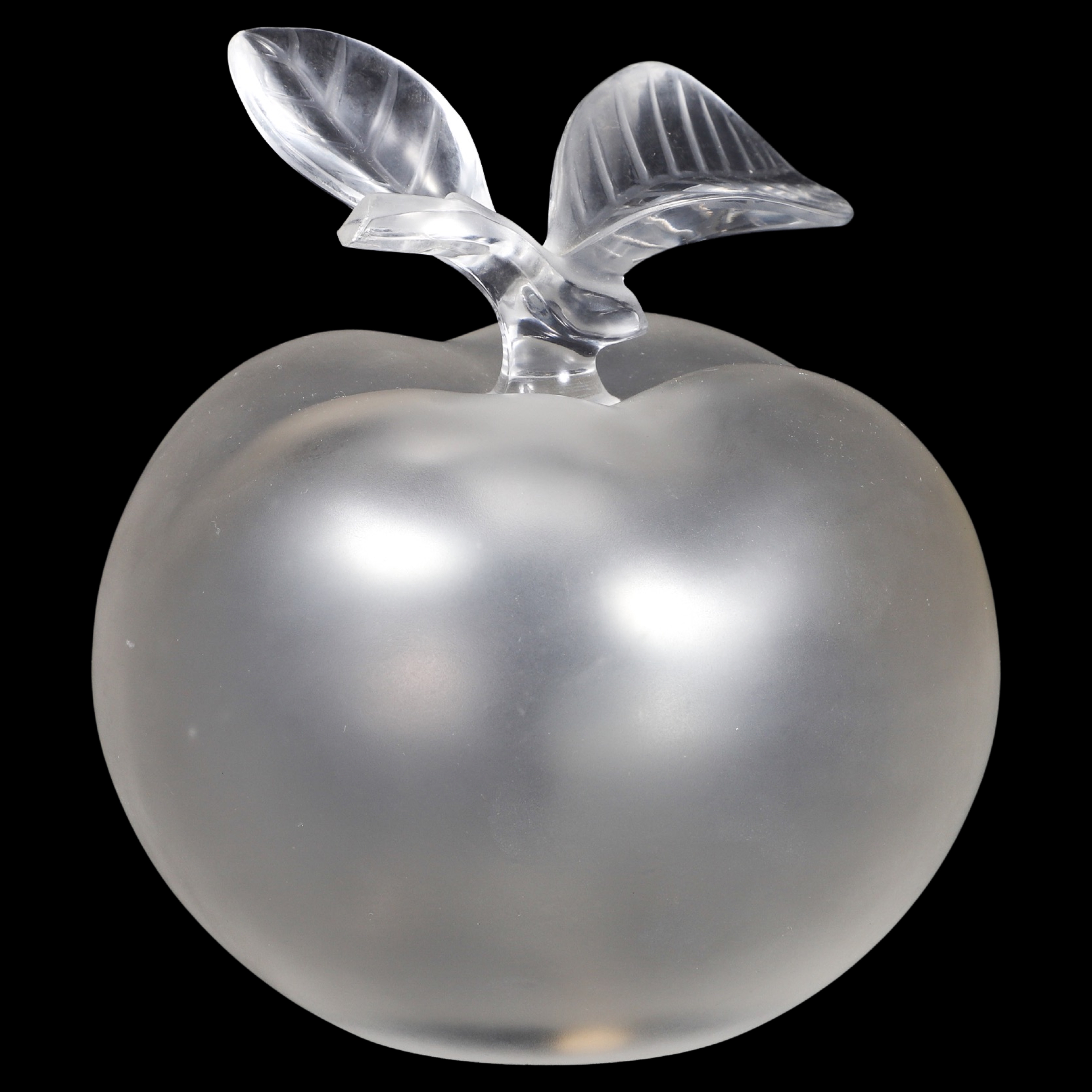 Lalique Pomme Eve crystal apple, in