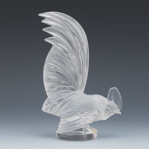 LALIQUE ROOSTER CAR MASCOT  8?" x