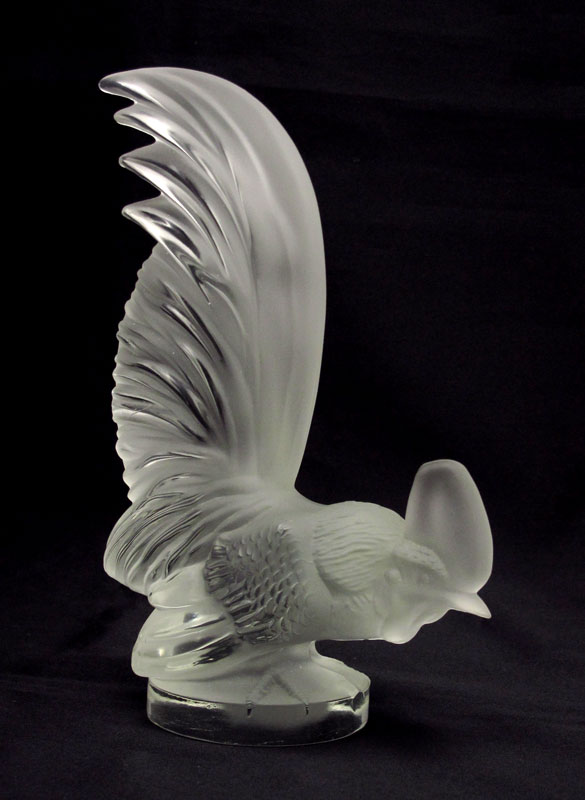 LALIQUE ROOSTER: Frosted and