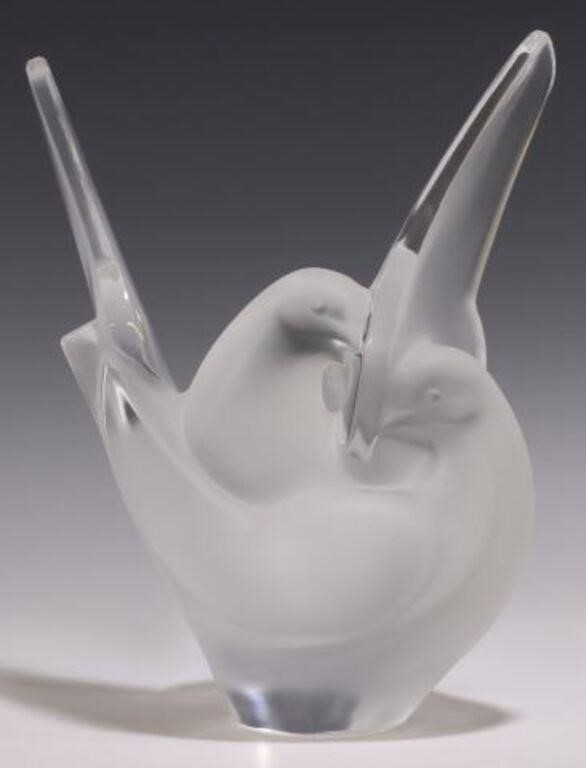 LALIQUE SATIN ART CRYSTAL