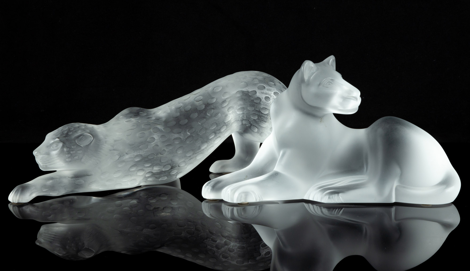 LALIQUE "SIMBA" LIONESS AND "ZELIA"
