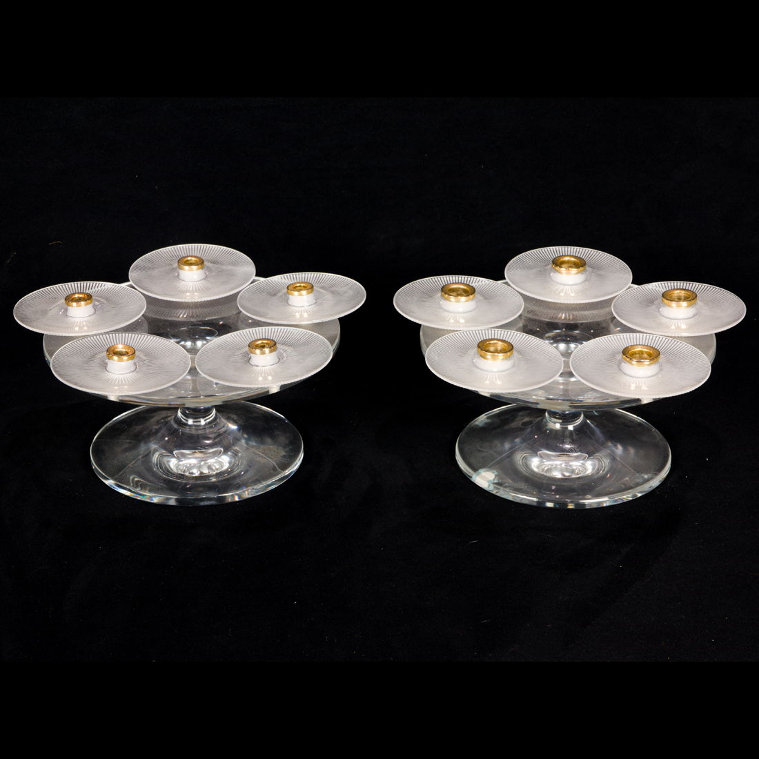 LALIQUE, SOPHIA CANDELABRA,